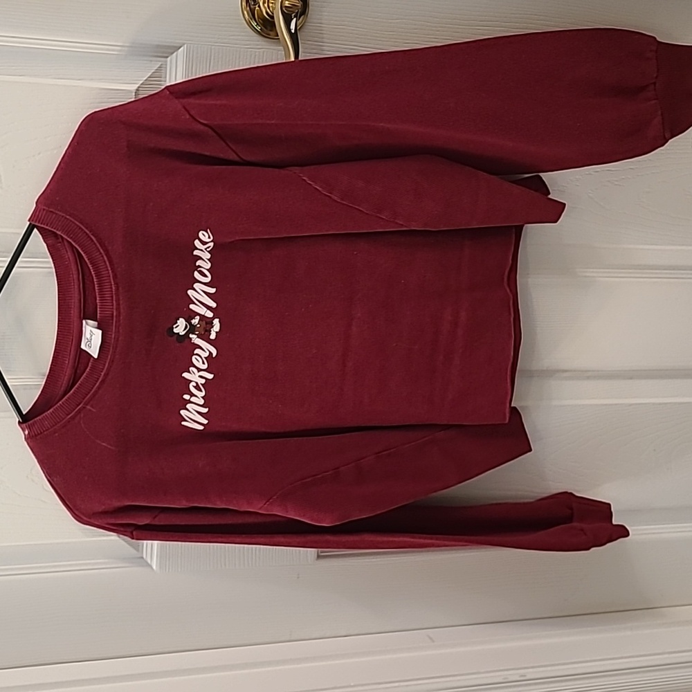 Disney Maroon Mickey Mouse Sweatshirt